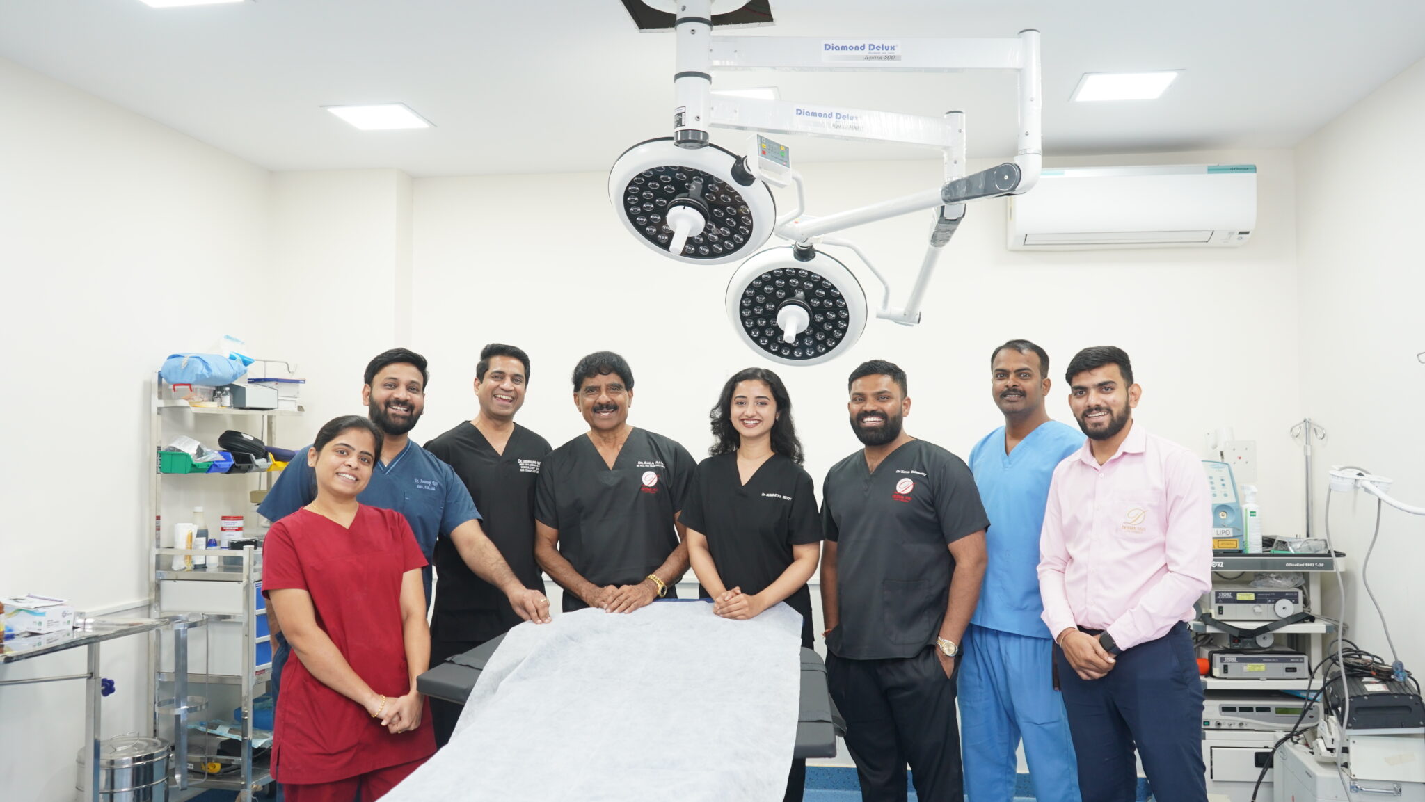 Derma 360 Madhapur medical team together in the clinic treatment room